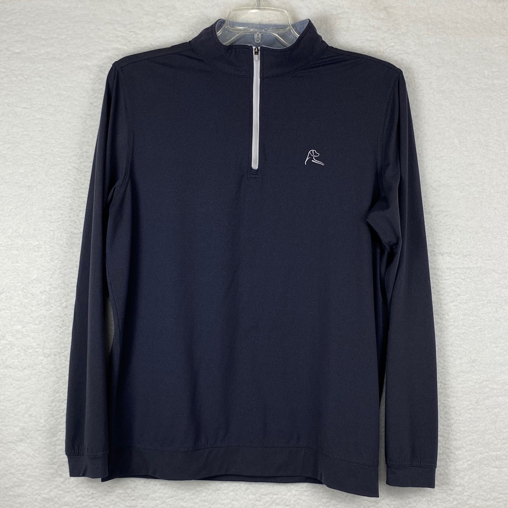 Rhoback Mens Performance Quarter Zip Pullover Navy Blue Size M Golf Activewear